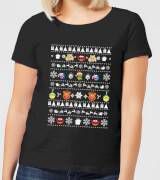 Disney Muppets Pattern Women's Christmas T Shirt Black